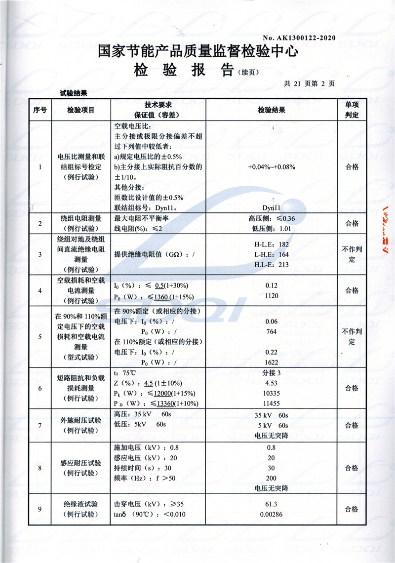 高低压试验报告-S11-1250晋江晋江晋江油浸式变压器-2.jpg